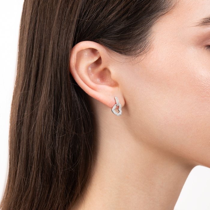 Срібні сережки з фіанітами. Артикул JB03420-E/12/1