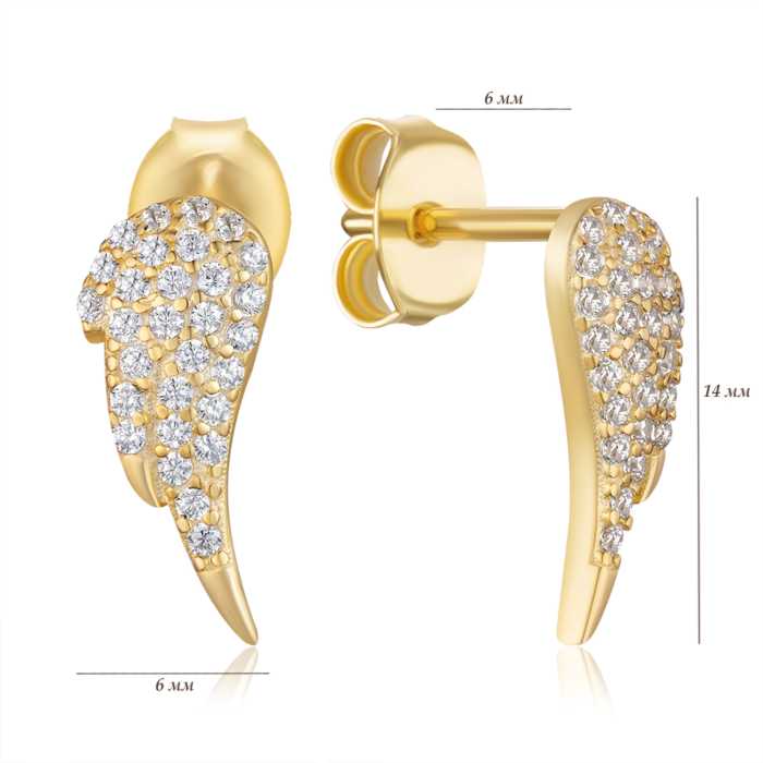 Срібні сережки з фіанітами. Артикул JB03436-E/20/1