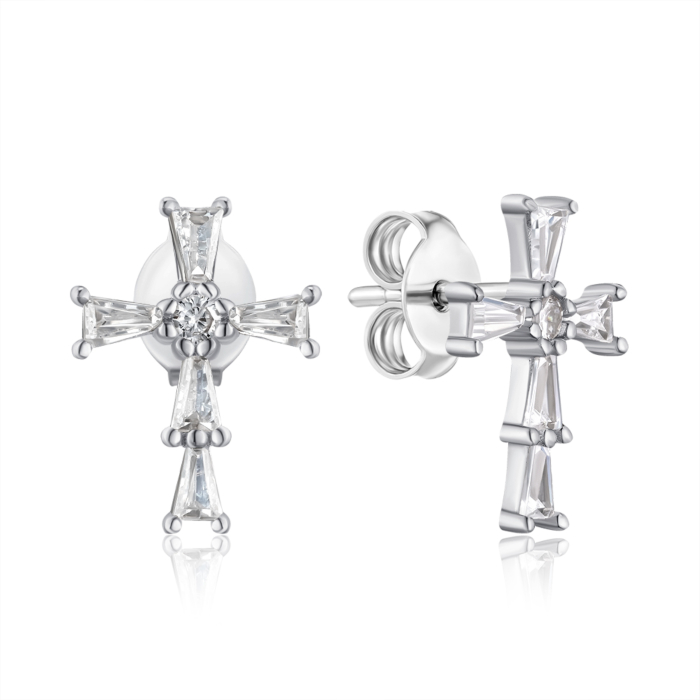 Серебряные серьги с фианитами. Артикул JB03447-E/12/1