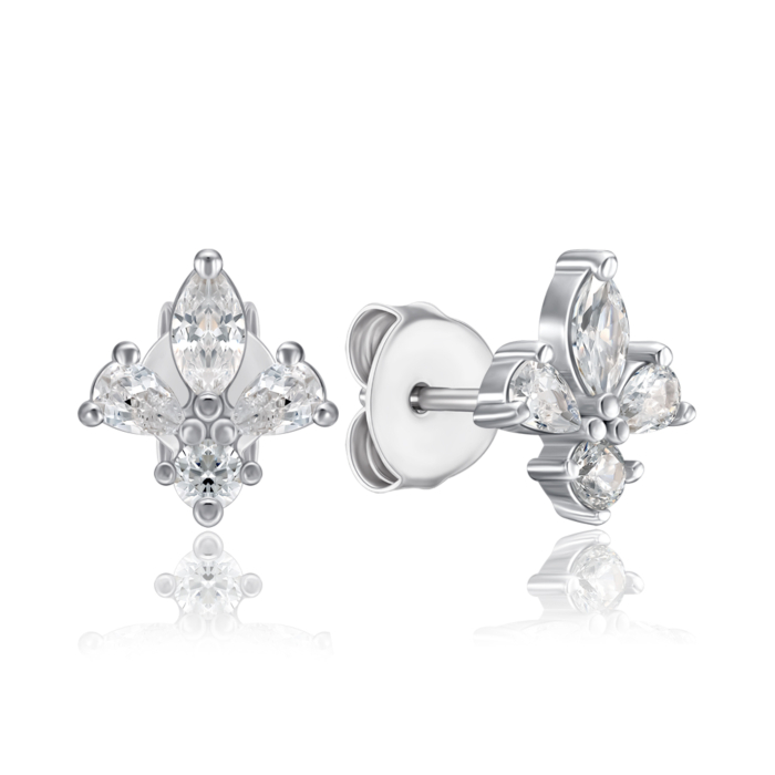 Серебряные серьги с фианитами. Артикул JB03509-E/12/1