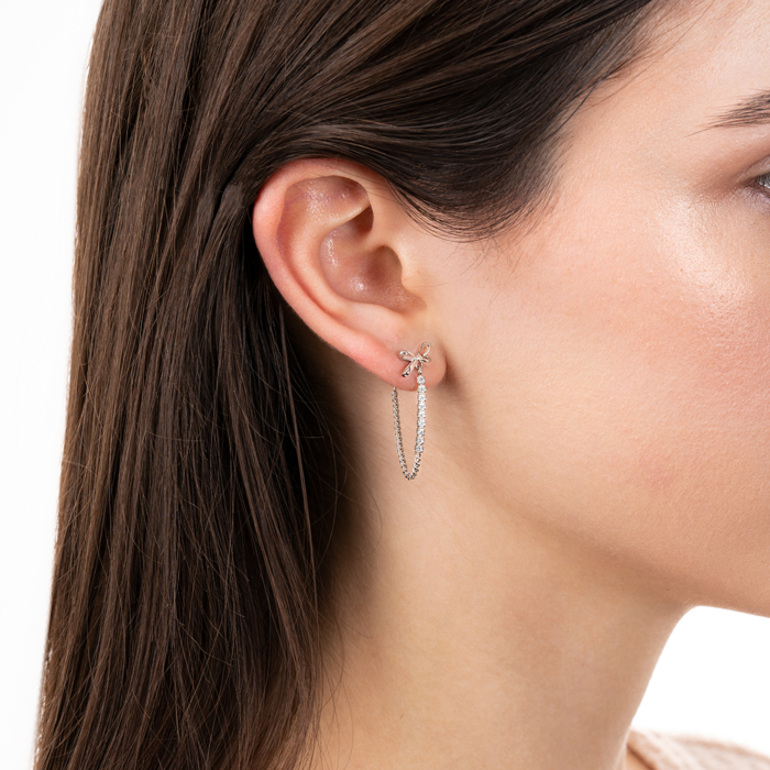 Серебряные серьги с фианитами. Артикул JB03515-E/12/1