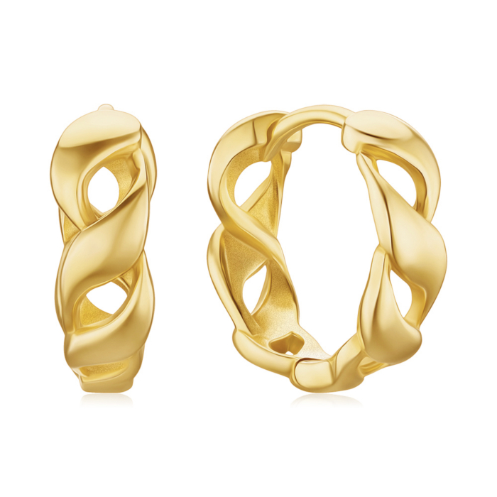 Серебряные позолоченные серьги JB03870-E/20