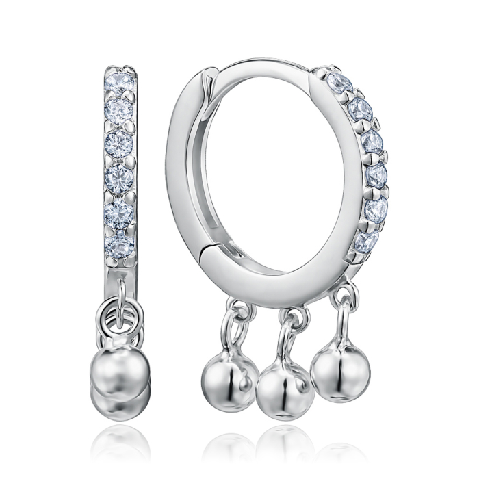 Серебряные серьги с фианитами. Артикул JB03873-E/12/1