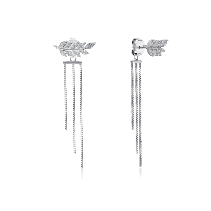 Серебряные серьги с фианитами. Артикул JB04058-E/12/1