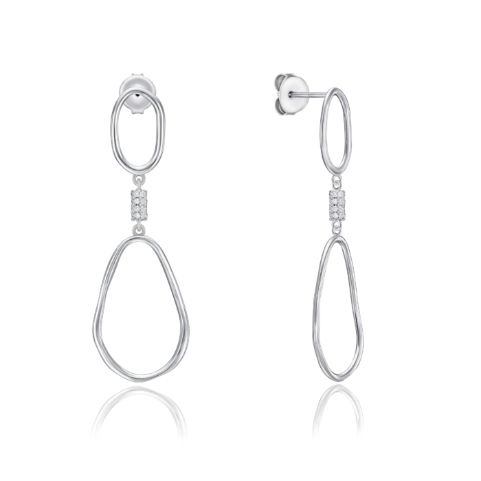 Серебряные серьги с фианитами. Артикул JB05140-E/12/1