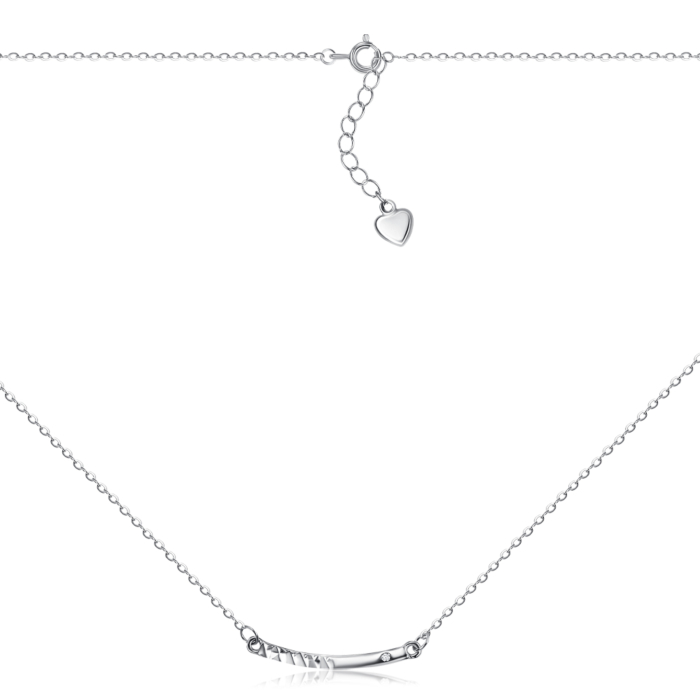 Срібне кольє з фіанітом. Артикул JC00659-K/12/1