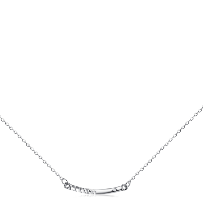 Срібне кольє з фіанітом. Артикул JC00659-K/12/1