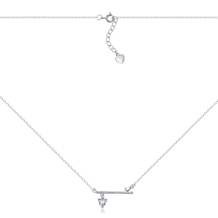 Серебряное колье с фианитом. Артикул JC00814-K/12/1