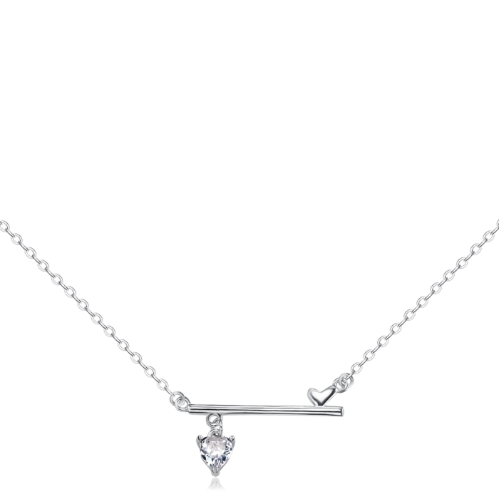 Серебряное колье с фианитом. Артикул JC00814-K/12/1