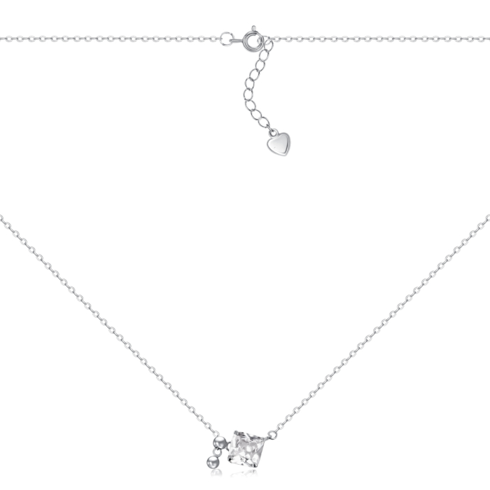 Серебряное колье с фианитом. Артикул JC01735-K/12/1