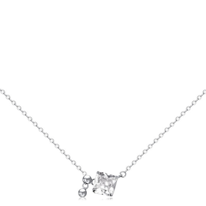 Серебряное колье с фианитом. Артикул JC01735-K/12/1