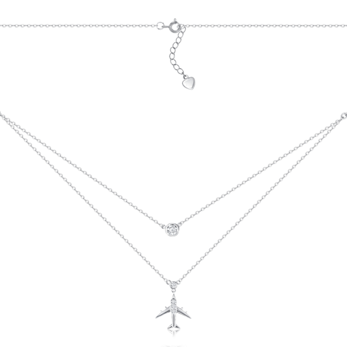 Серебряное колье с фианитами. Артикул JC02248-K/12/1