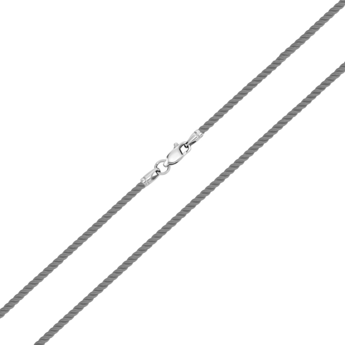 Ювелирный шнурок с серебряным замком. Артикул UG5pk6408