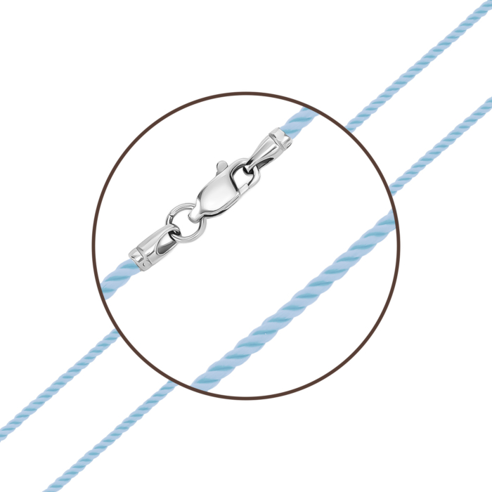 Ювелірний шнурок зі срібним замком. Артикул UG5pk6422