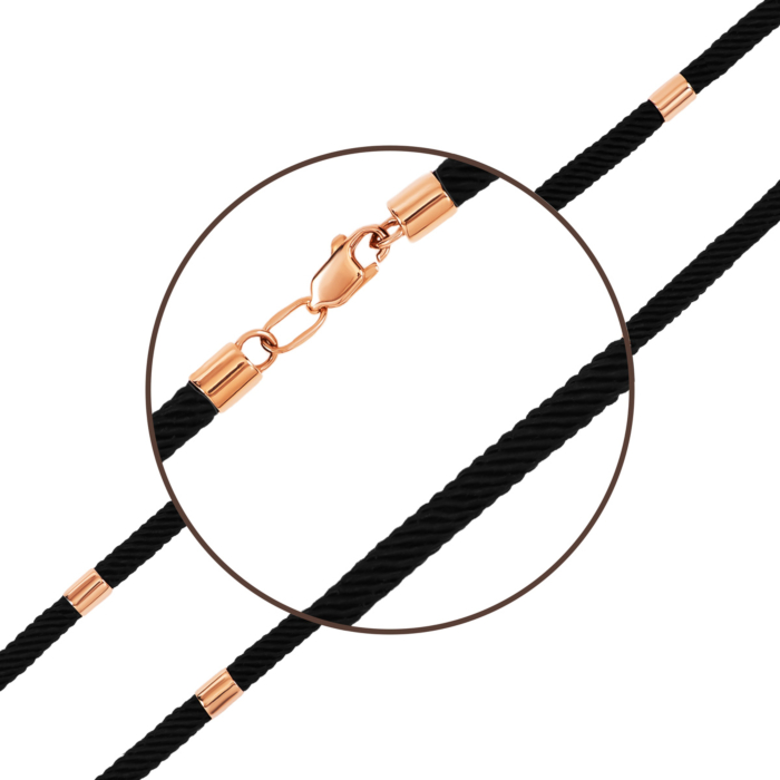 Ювелирный шнурок с золотым замком. Артикул UG506110-45/01/0