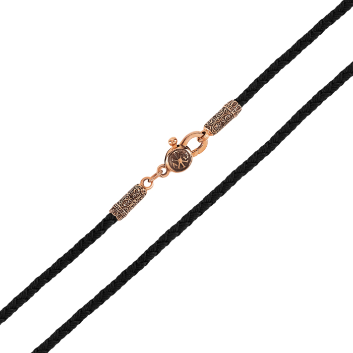 Ювелірний шнурок із золотим замком . Артикул UG5490 З.ч.