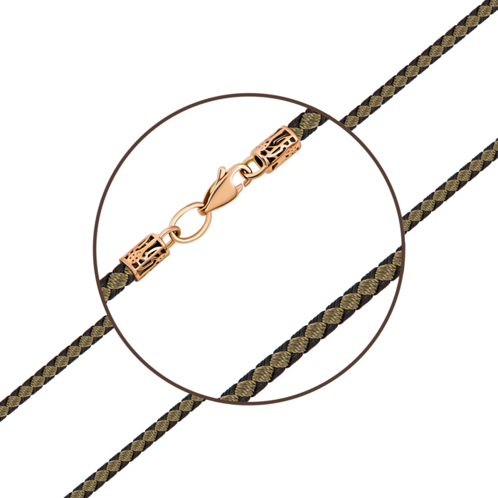Ювелірний шнурок із золотим замком.Артикул UG56003чз