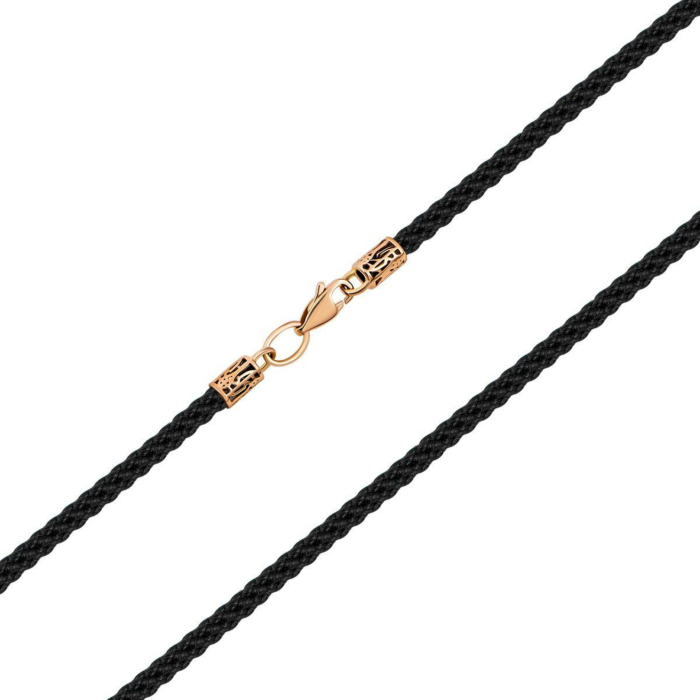 Ювелирный шнурок с золотым замком.Артикул UG56003ч