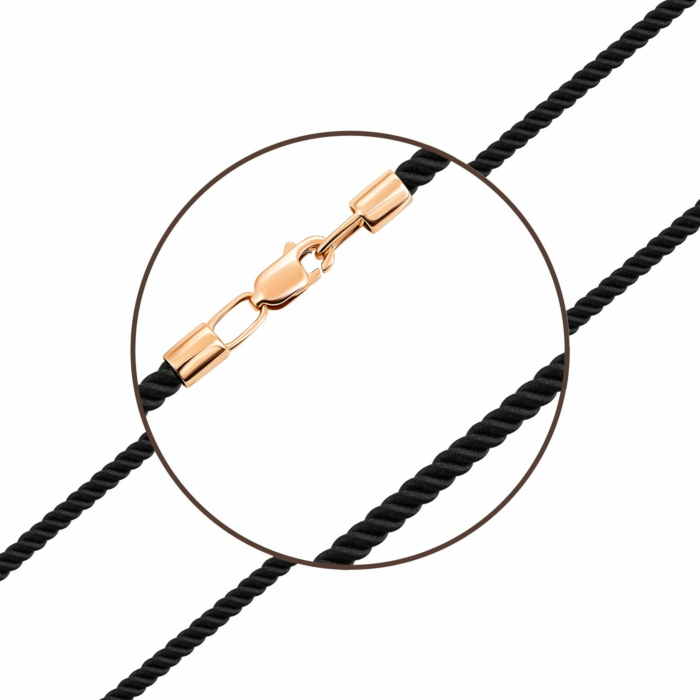 Ювелирный шнурок с золотым замком.Артикул UG5ПК100и