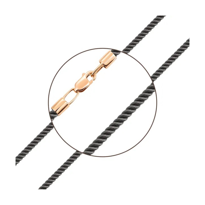 Ювелірний шнурок із золотим замком. Артикул UG5ПК111и