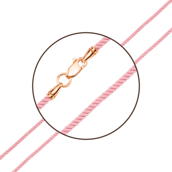Ювелирный шнурок с серебряным замком. Артикул UG5pk6415