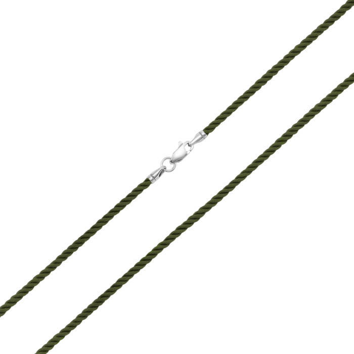 Ювелірний шнурок зі срібним замком. Артикул UG5pk6436