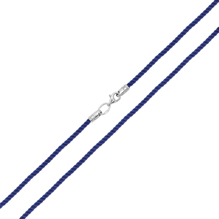Ювелирный шнурок с серебряным замком. Артикул UG5SGrit2mm Purple ROD