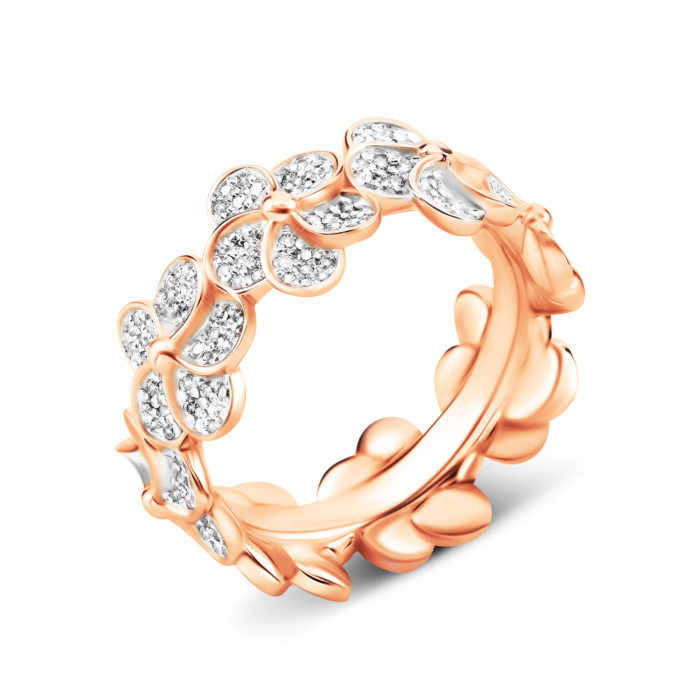 Золотое кольцо с бриллиантами. Артикул UG5К100329