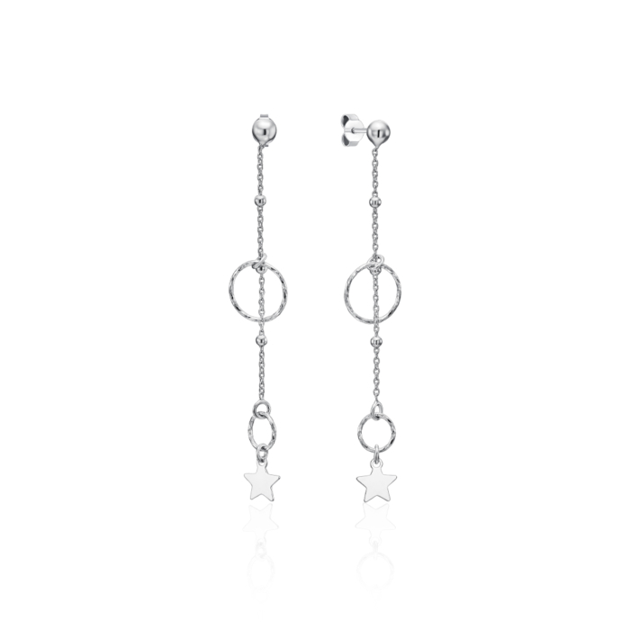 Серебряные серьги-подвески. Артикул KCV118_OR-E/12