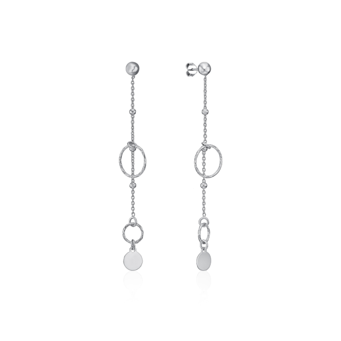Срібні сережки-підвіски. Артикул KCV120_OR-E/12