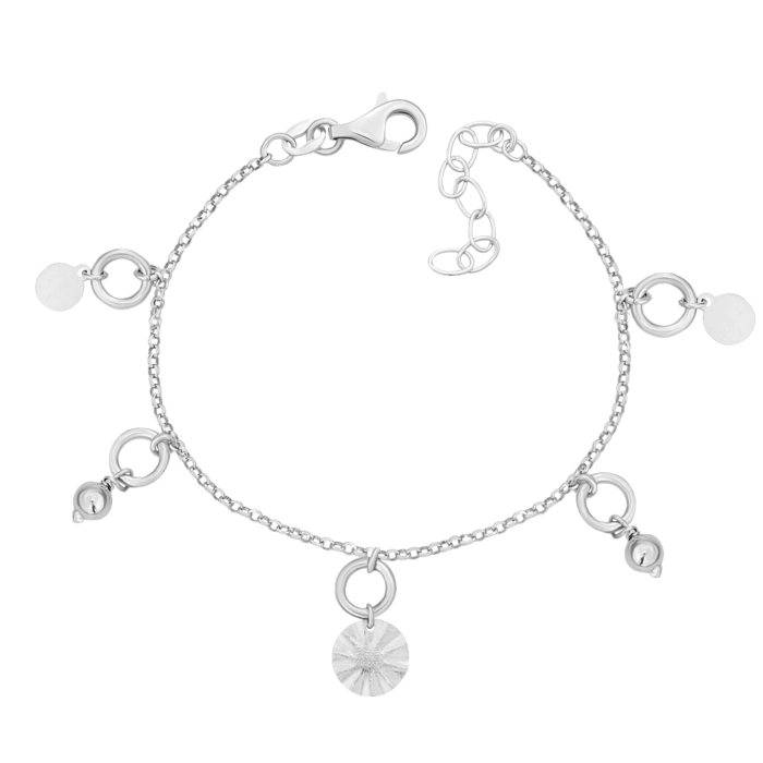 Серебряный браслет с подвесками KCV126_BR-B/12