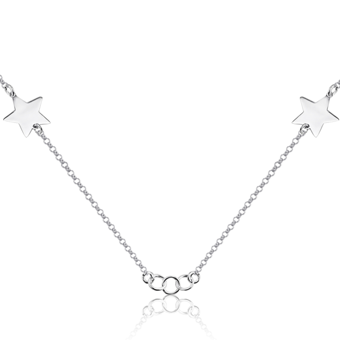 Серебряное колье без вставки. Артикул KCV35_CL-K/12