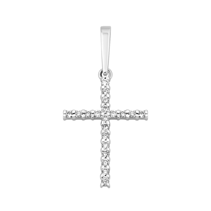 Золотой крестик c бриллиантами. Артикул UG5Km8Б