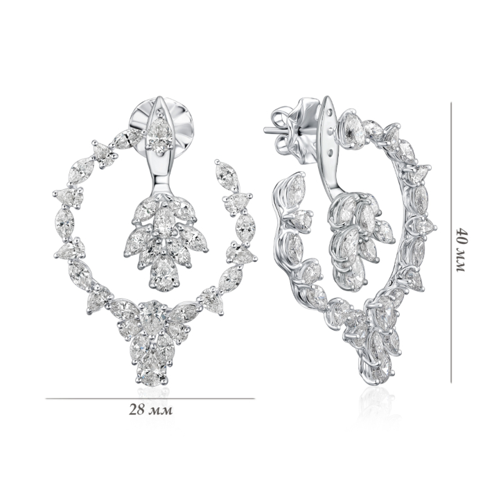 Золоті сережки з діамантами. Артикул KP01918/04/1/8598