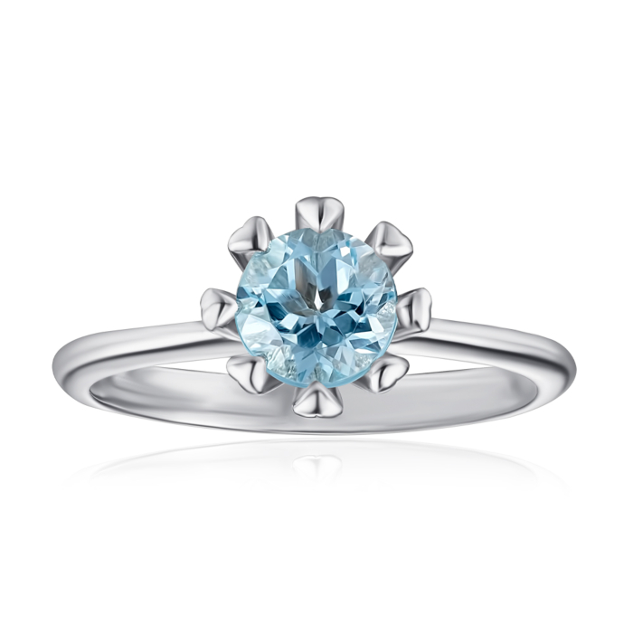 Срібна каблучка з топазом. Артикул KRS_613-TOP-R/12/5823