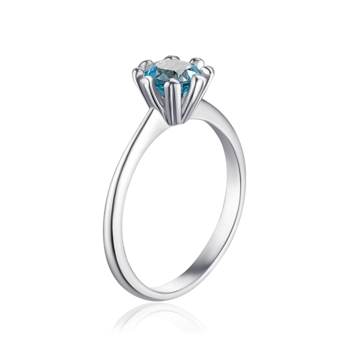 Срібна каблучка з топазом. Артикул KRS_613-TOP-R/12/5823