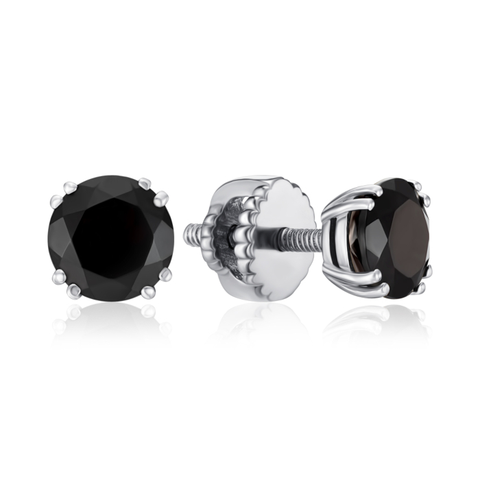 Срібні сережки з гранатом. Артикул KRS 626-GR-E/12/5077