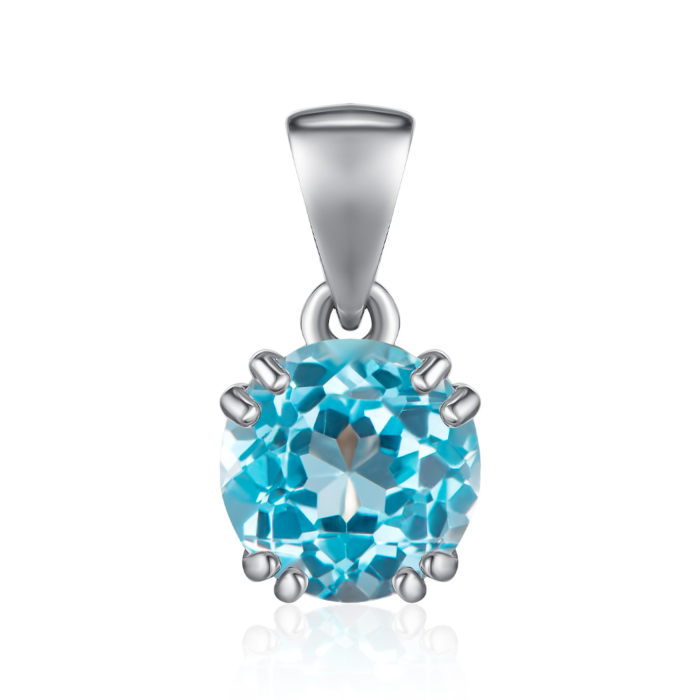 Серебряная подвеска с топазом. Артикул KRS_626-TOP-P/12/16044