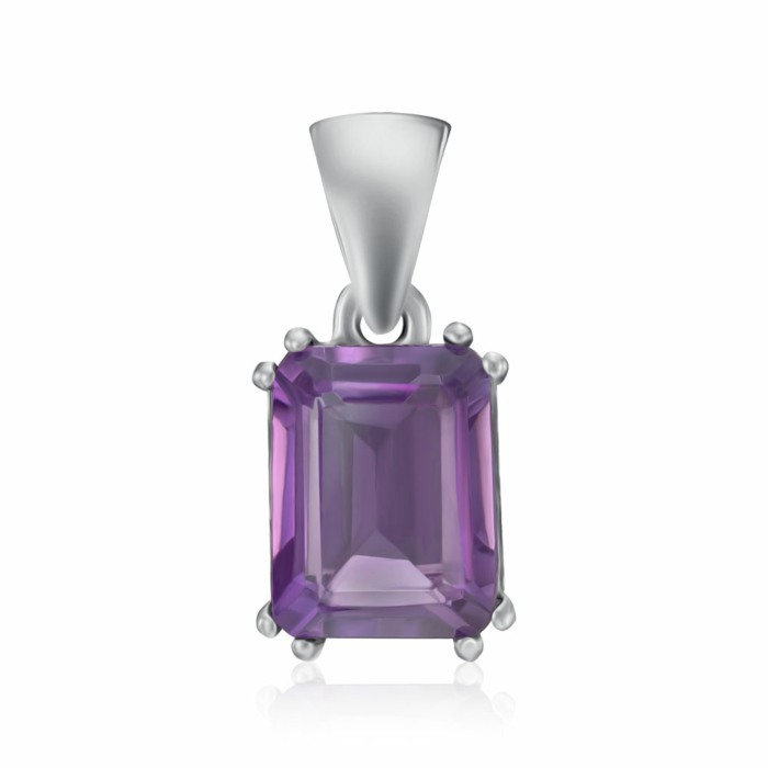 Срібна підвіска з аметистом. Артикул KRS 629-AM-P/12/7481