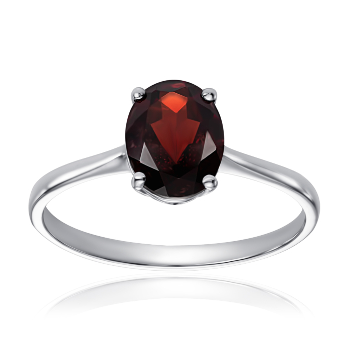 Серебряное кольцо с гранатом. Артикул KRS 674-GR-R/12/5013