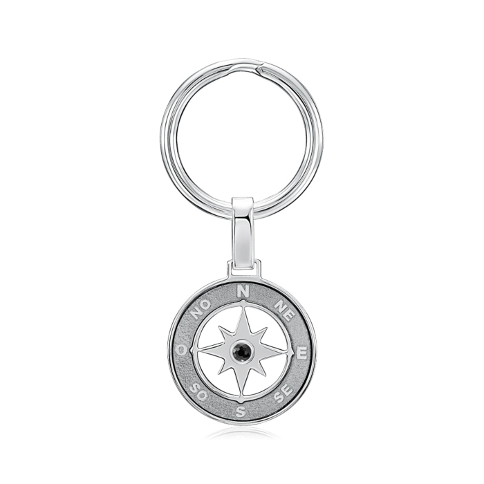 Срібний брелок з фіанітом. Артикул KTGPX000002-BR/12/526