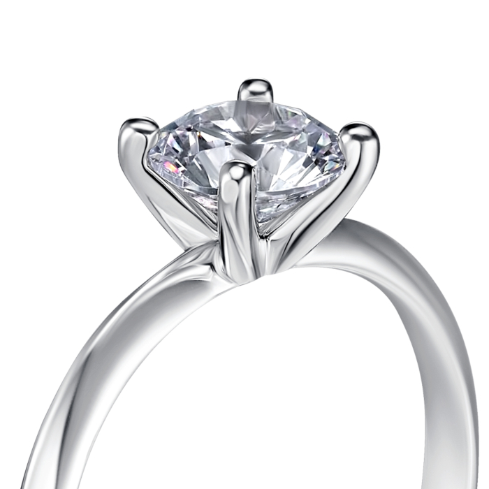 Срібна каблучка з фіанітом. Артикул LR00360-R/12/1