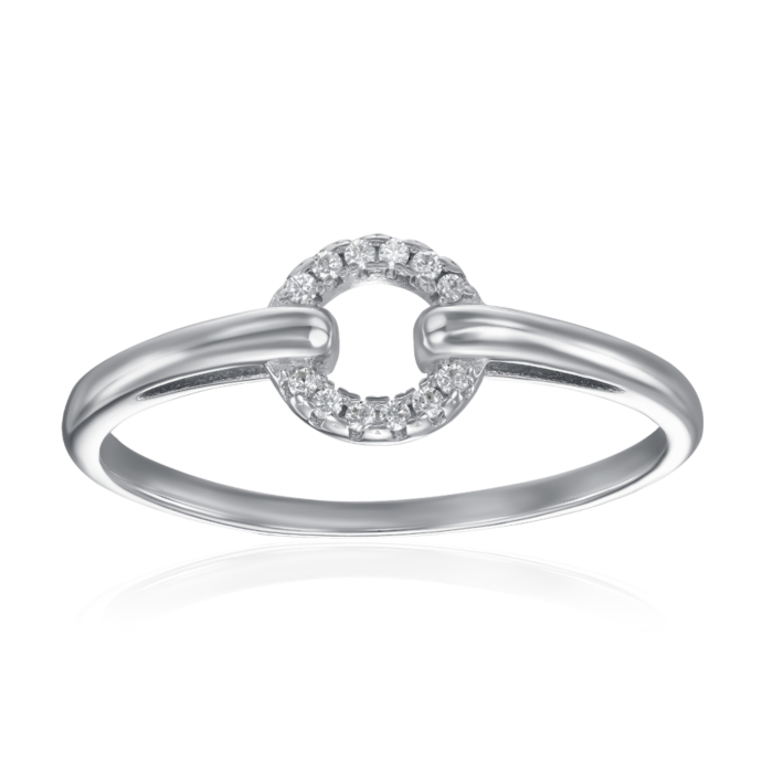 Серебряное кольцо с фианитами. Артикул LR00727-R/12/1