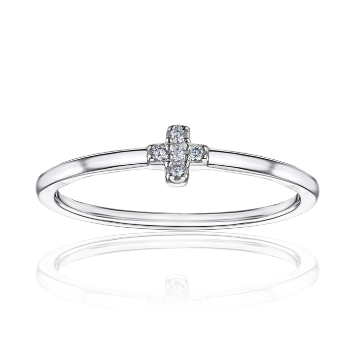 Золотое кольцо с фианитами M-125-R/02/1