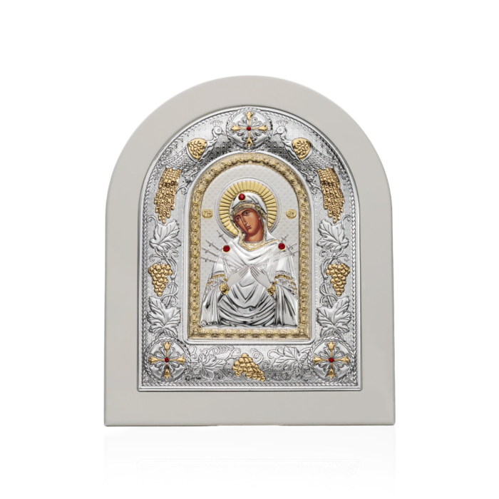 Срібна ікона. Артикул MA/E3114/WH-BX