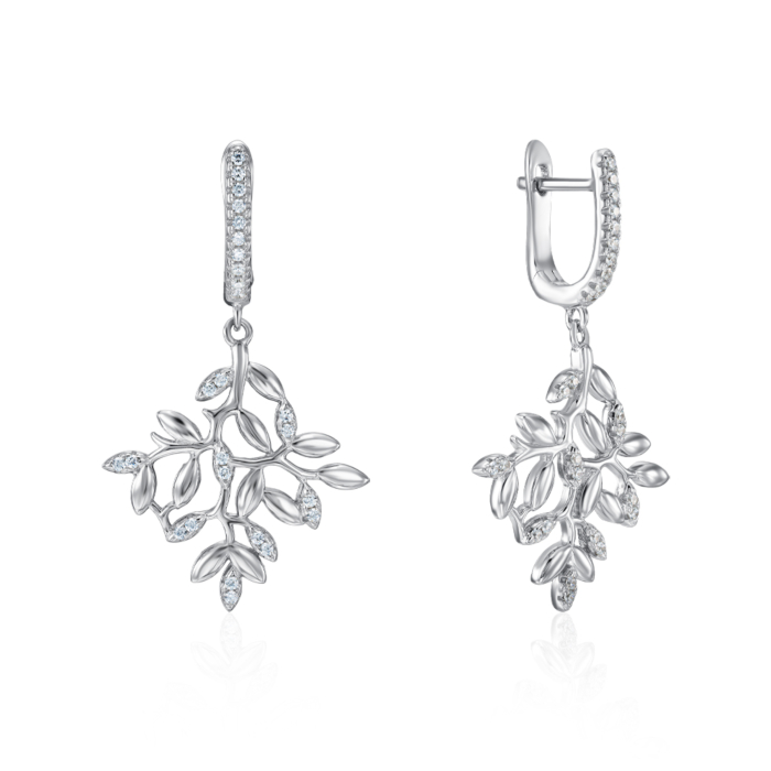 Серебряные серьги с фианитами. Артикул ME12085D-E/12/1