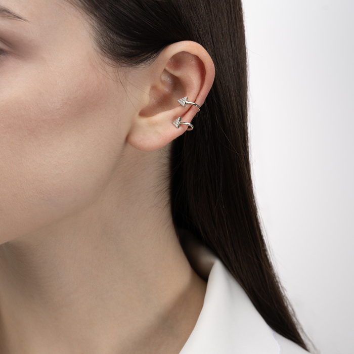 Срібна кафа з фіанітами. Артикул ME12997A-E/12/1