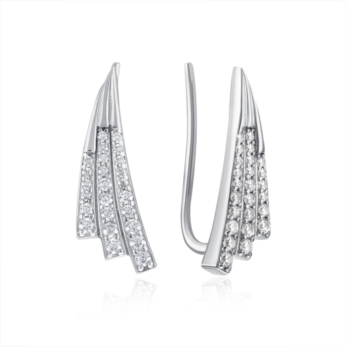 Серебряные каффы с фианитами. Артикул ME13115B-E/12/1