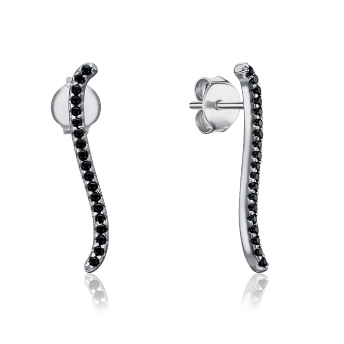 Срібні пусети з фіанітами. Артикул ME15378A-E/12/526