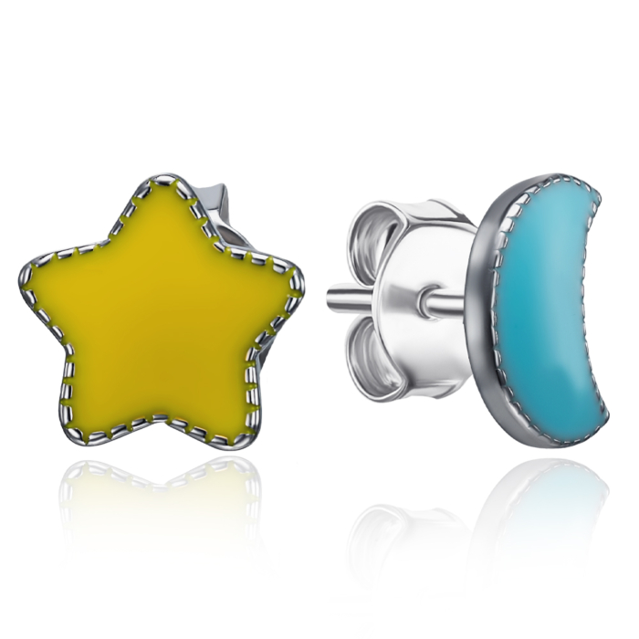 Срібні пусети з емаллю. Артикул ME15434A-E/12/490